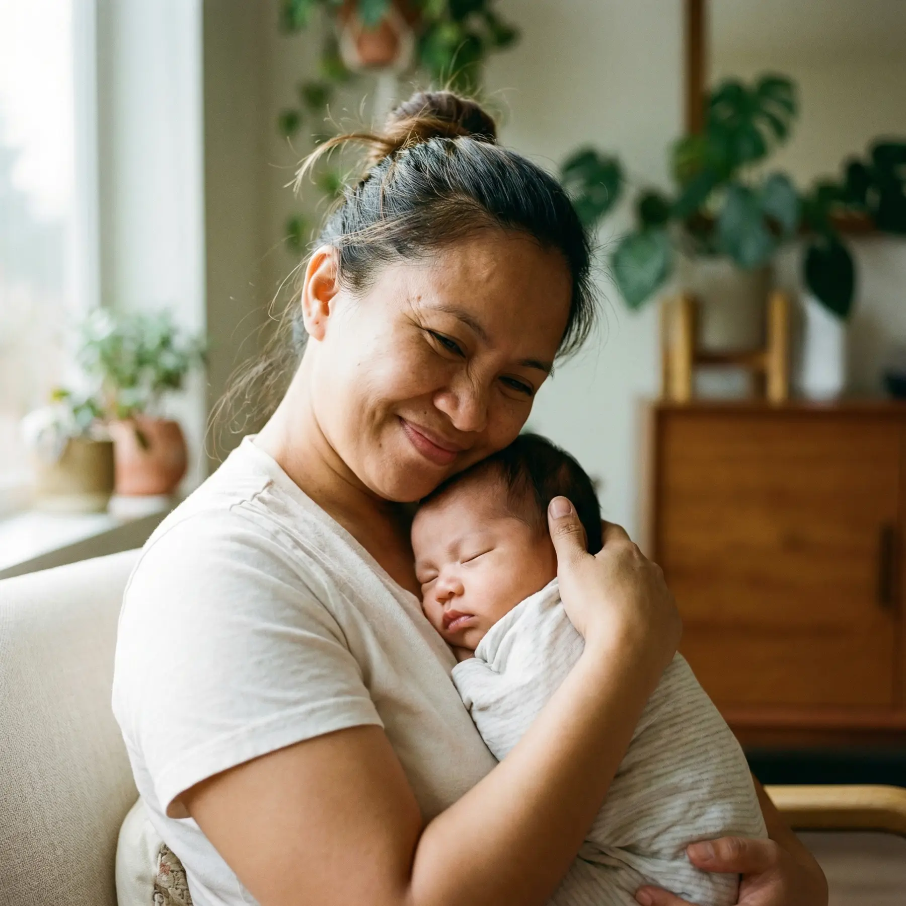 Filipino domestic helper supporting a family