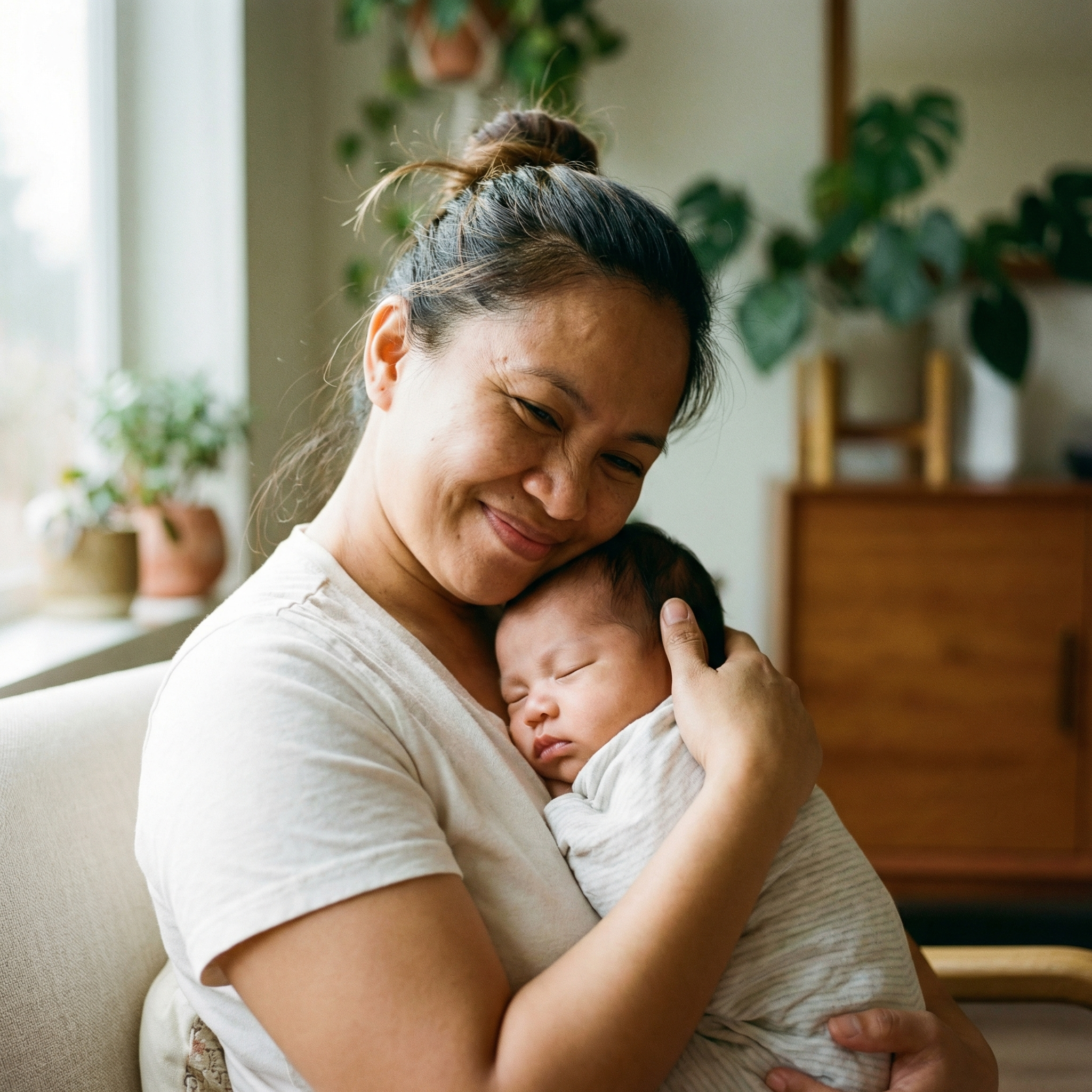 Filipino domestic helper supporting a family
