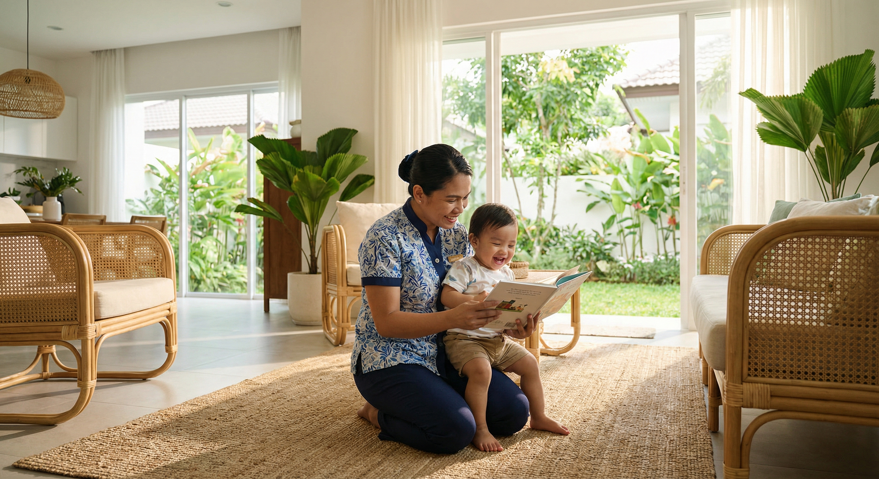Domestic helper with a family